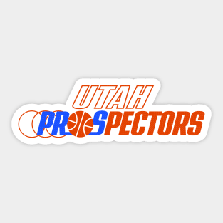 Defunct Utah Prospectors WBA Basketball 1978 Sticker